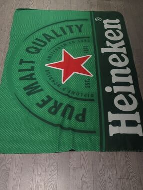 Heineken Green Red Star Large Blanket/ Throw - New